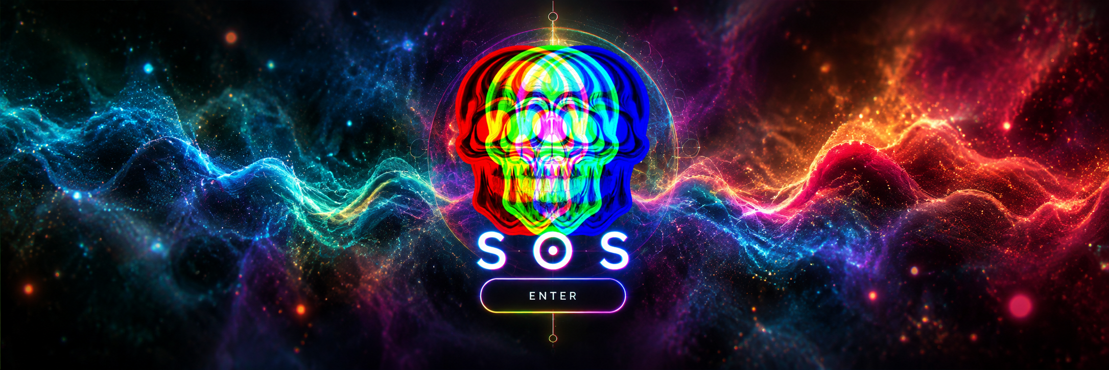SOS psychedelic skull gateway